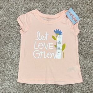BRAND NEW Cat & Jack Peach Toddler T-Shirt 3T